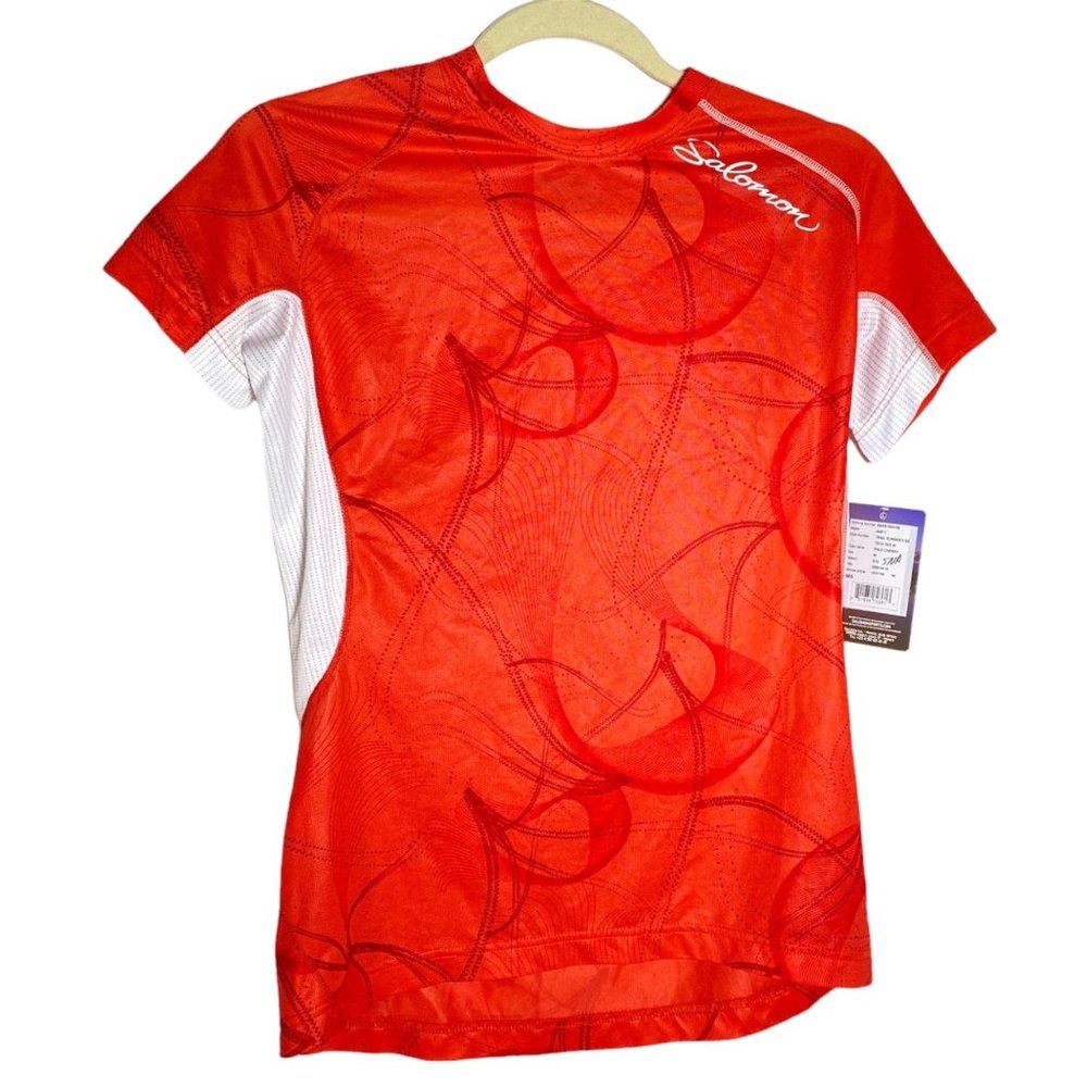 Salomon Womens Ultralight Biking Running Top Acti Lite Trail Runner Pale Cherry